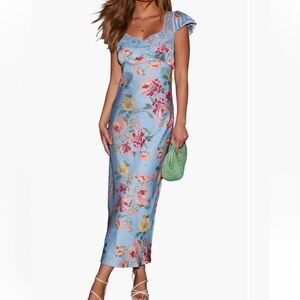 Vici Collection Bianca Flutter Sleeve Maxi Dress
